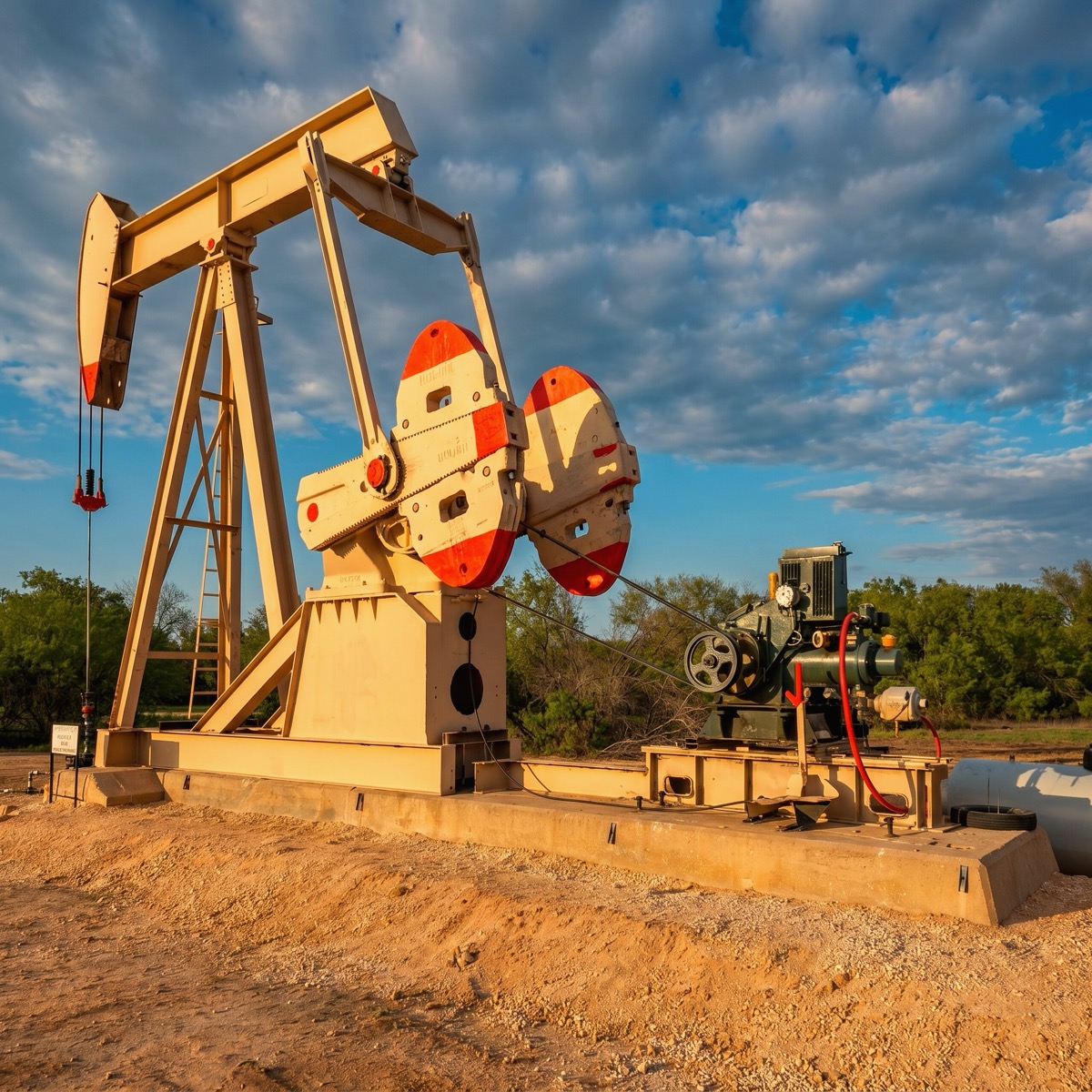 The site at golden hour